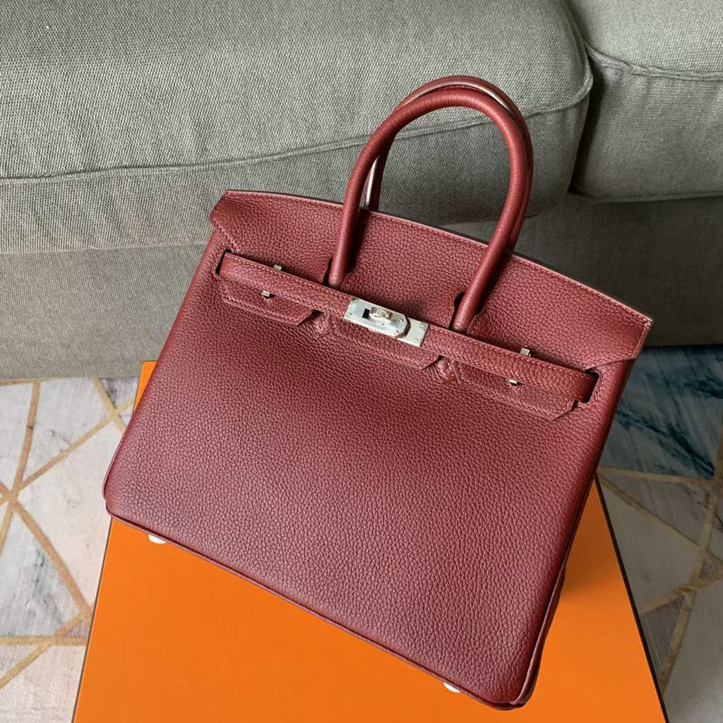 HERMES BIRKIN 30CM JAM CALFSKIN SILVER HARDWARE
