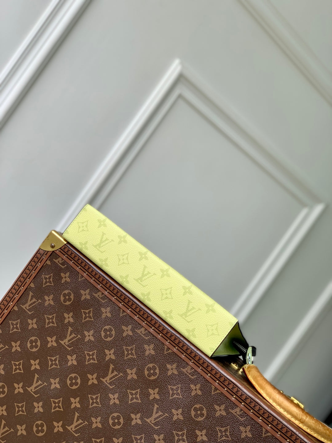 LOUIS VUITTON POCHETTE VOYAGE 26 IN LEMON YELLOW MONOGRAM ECLIPSE CALFSKIN