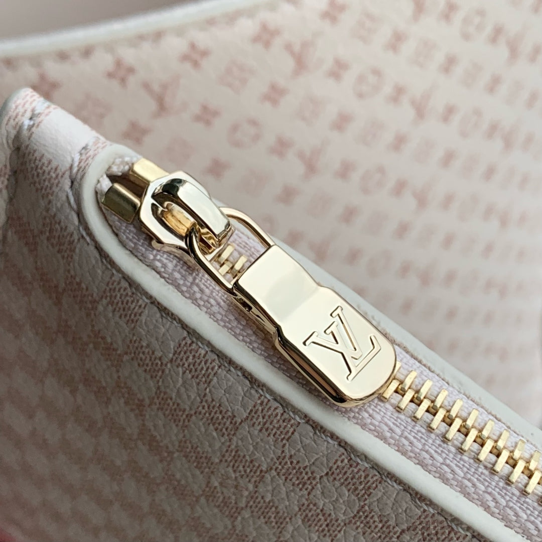 LOUIS VUITTON ROMANCE ALL IN BB 25S 18 IN DUNE MONOGRAM DAMIER CALFSKIN