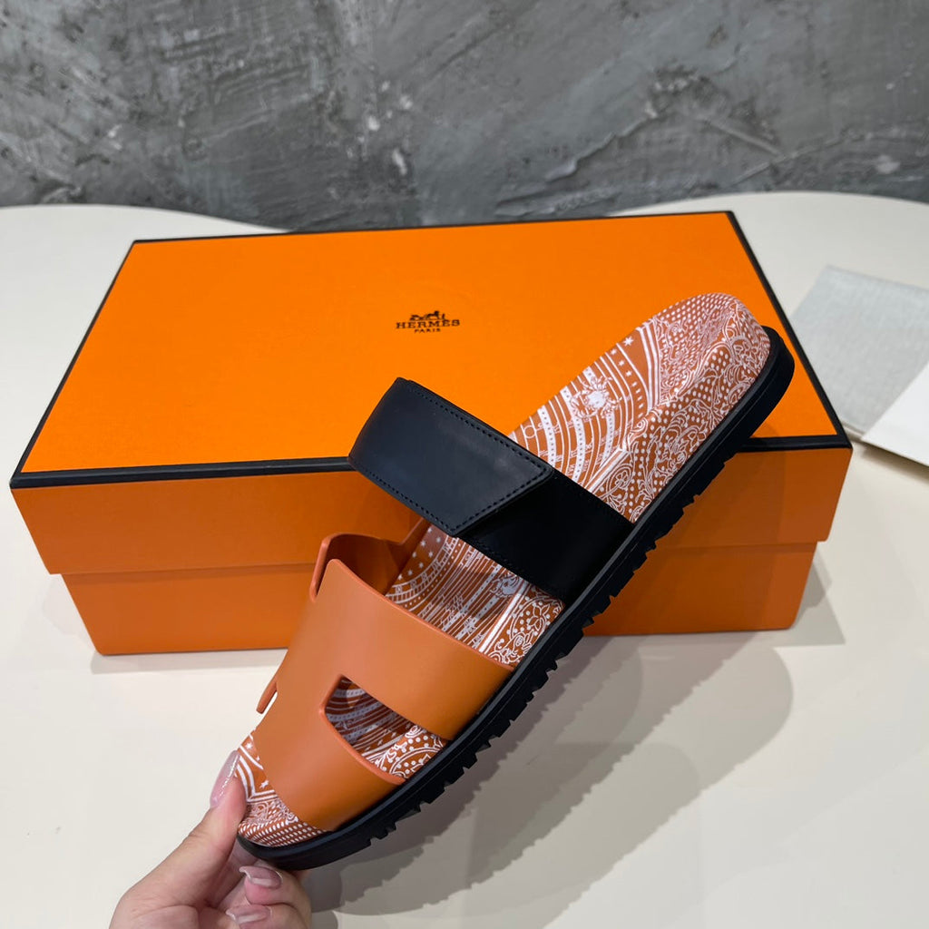 HERMES CHYPRE SANDAL CARAMEL CALFSKIN UNIQUE