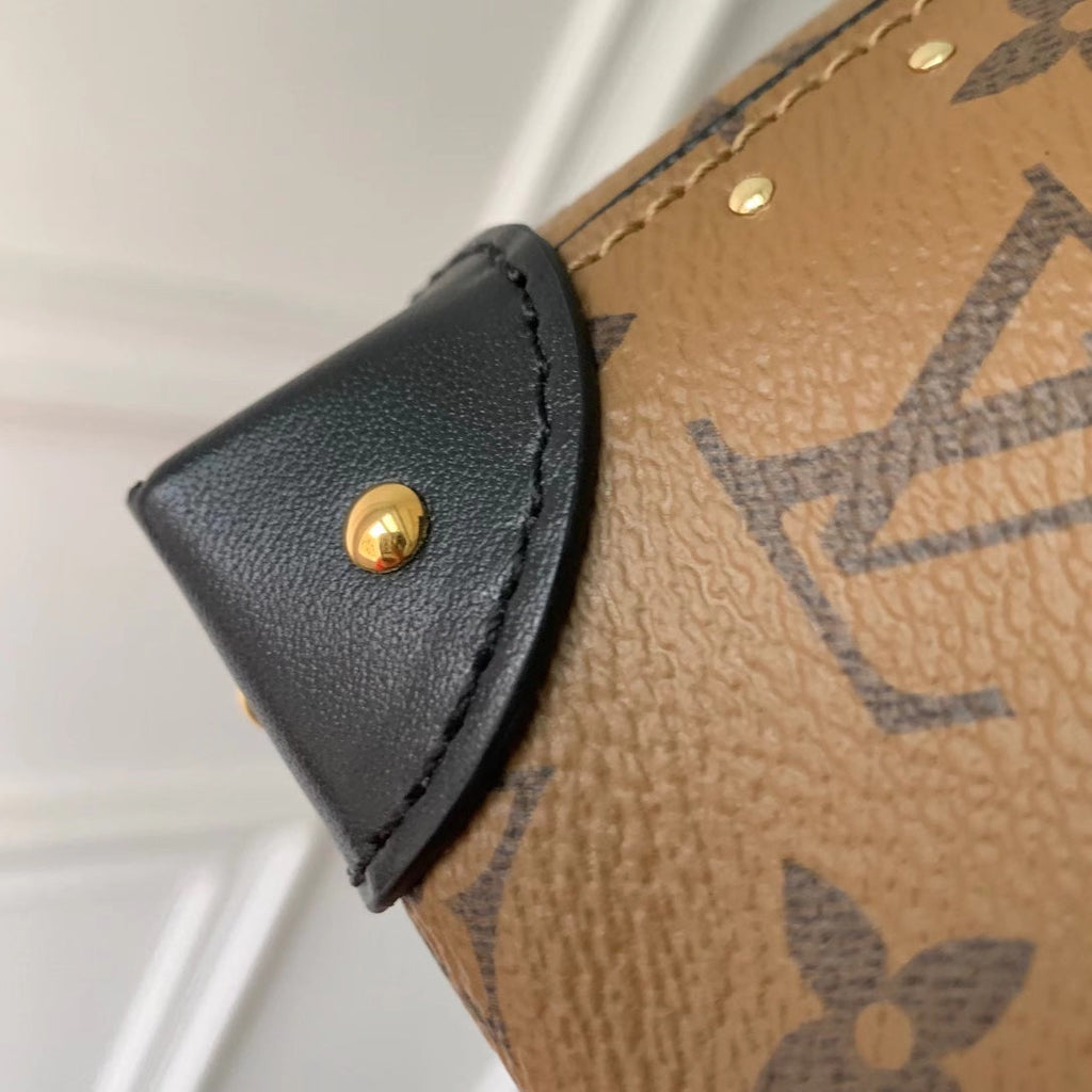 LOUIS VUITTON NOÉ TRUNK 23 IN BROWN MONOGRAM REVERSE CANVAS GOLD HARDWARE